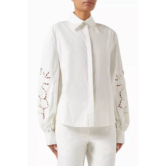 NEW CLEA lavinia long sleeve shirt in off white - Picture 1 of 5